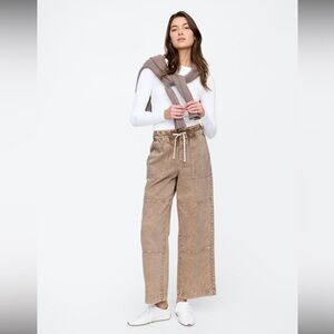 Gap High Rise Wide-Leg Utility Pull-On Jeans